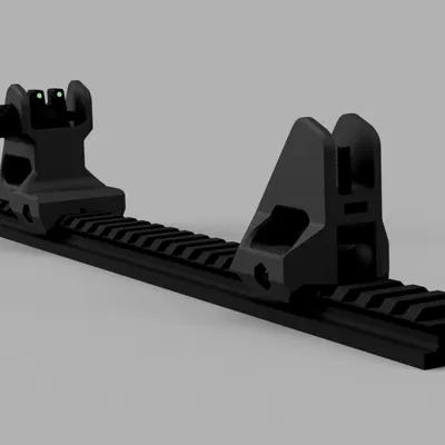 Ducky Iron Sights (Thước ngắm sắt chỉnh được) cho Picatinny & NATO Rail