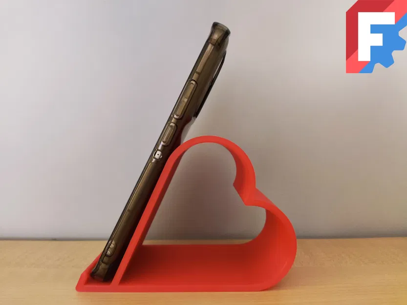 Kệ Đỡ Điện Thoại Hình Trái Tim Tham Số (Parametric Heart Phone Stand) - Image 1