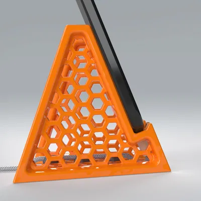 Kệ Đỡ Điện Thoại Đơn Giản – In Không Cần Support, Dọc/Ngang, Có Lỗ Luồn Cáp