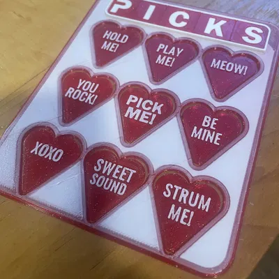 I Pick You! Guitar Picks – Bộ pick hình trái tim kèm thẻ in được
