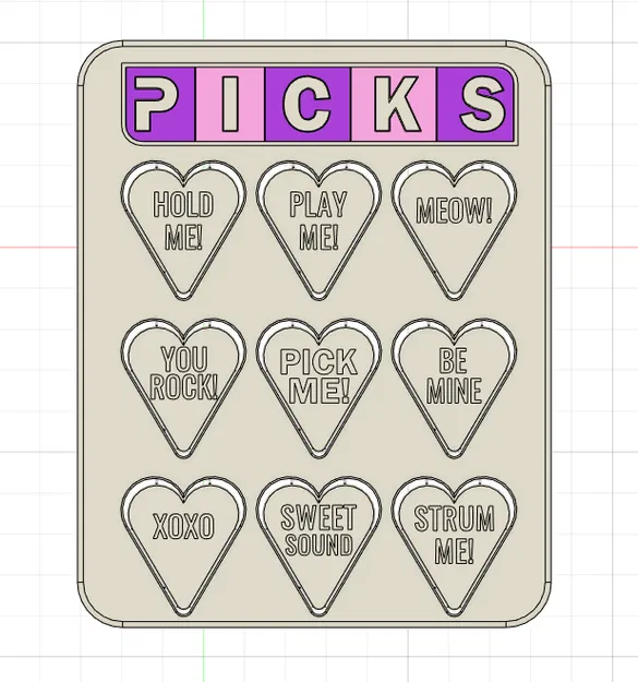 I Pick You! Guitar Picks – Bộ pick hình trái tim kèm thẻ in được - Image 2