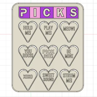 I Pick You! Guitar Picks – Bộ pick hình trái tim kèm thẻ in được