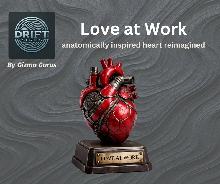 Love at Work – Tượng Trái Tim Giải Phẫu Cơ Khí - Image 1