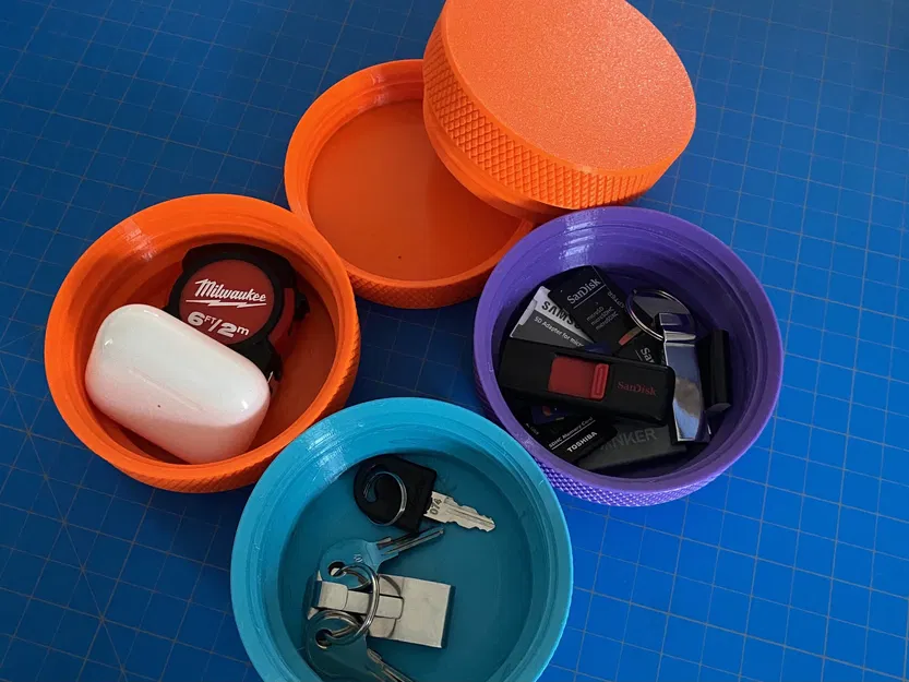 Hộp Knurled Modular Ren Vặn Xếp Chồng (Knurled Container Modular Threaded Stackable) - Image 2