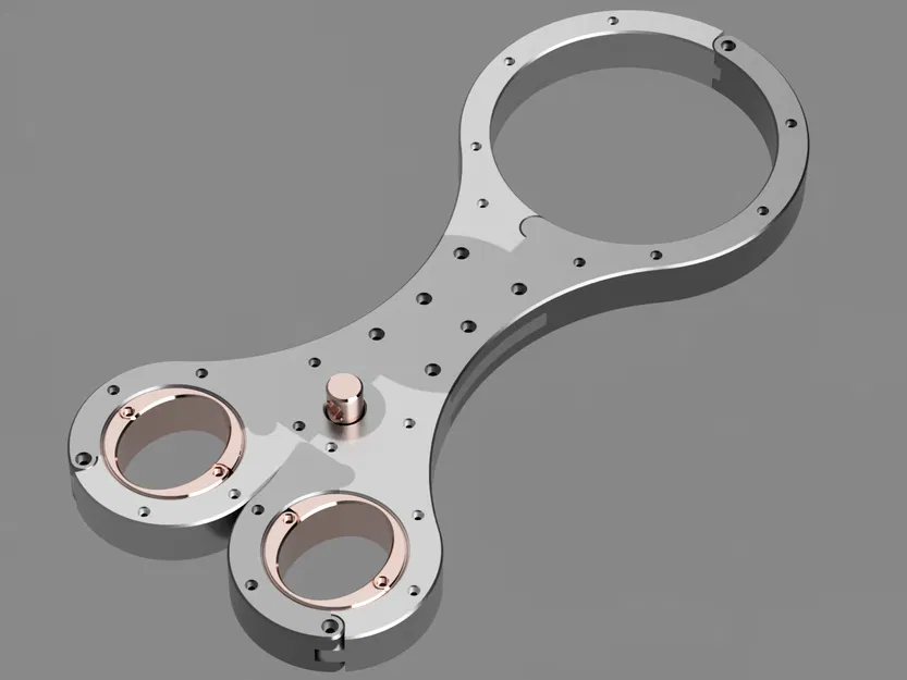 BDSM Modern Self Bondage Fiddle lỗ tay xoay, parametric (in 3D) - Image 1