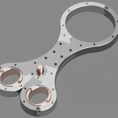 BDSM Modern Self Bondage Fiddle lỗ tay xoay, parametric (in 3D)