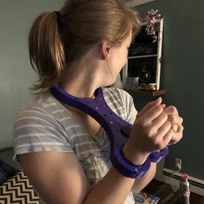 BDSM Modern Self Bondage Fiddle lỗ tay xoay, parametric (in 3D)