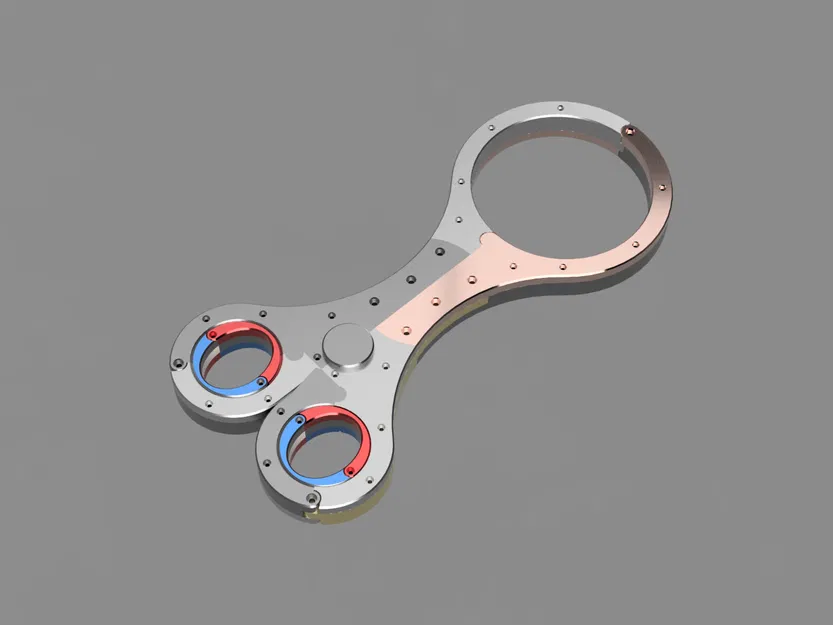 BDSM Modern Self Bondage Fiddle lỗ tay xoay, parametric (in 3D) - Image 3