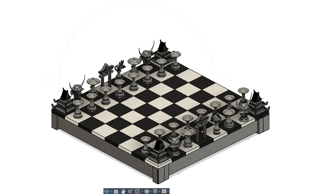 Bộ cờ vua phong cách Nhật Bản (Japanese chess set) - Image 1