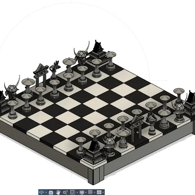 Bộ cờ vua phong cách Nhật Bản (Japanese chess set)