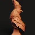 Bust Horus Ai Cập Cổ STL | Thần Ưng 3D Print | Trang Trí Bàn Mythology - Thumbnail 8