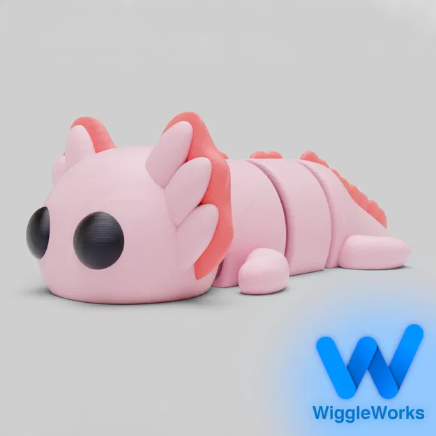 Flexi Articulated Axolotl (Đa Màu) – Kỳ Giông Khớp Nối Dẻo - Image 1
