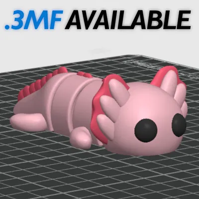 Flexi Articulated Axolotl (Đa Màu) – Kỳ Giông Khớp Nối Dẻo