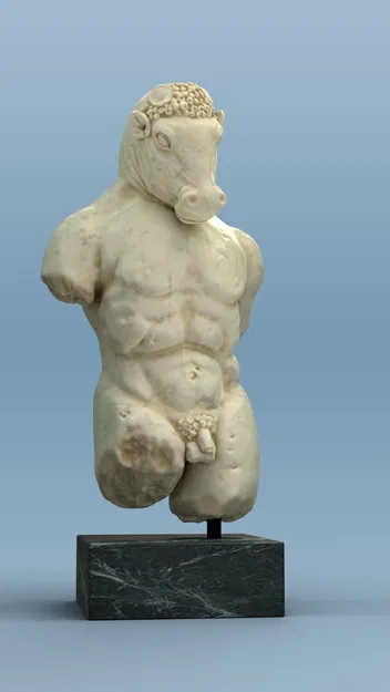 Tượng Minotaur (Minotaur Statue) – Mẫu 3D đá cẩm thạch - Image 1