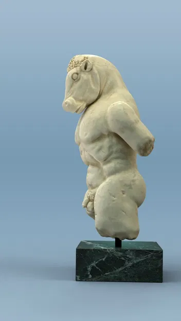 Tượng Minotaur (Minotaur Statue) – Mẫu 3D đá cẩm thạch - Image 2