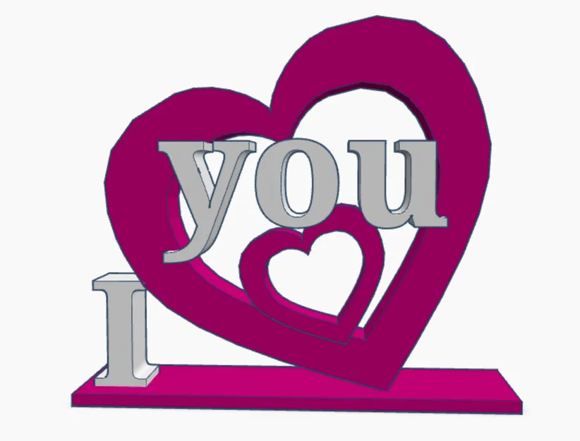 Tượng Trái Tim “I Love You” (I love you Heart Sculpture) - Image 1