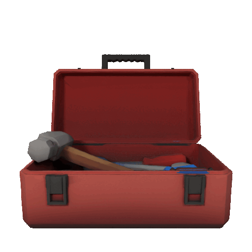 Hộp đồ nghề Low Poly (mở)