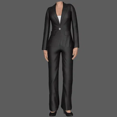 Mẫu 3D nữ mặc suit công sở – nhiều kiểu dáng cơ thể khác nhau