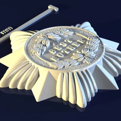 Huy chương Award Best Mother – mẫu 3D làm khuôn xà phòng, chocolate, nến