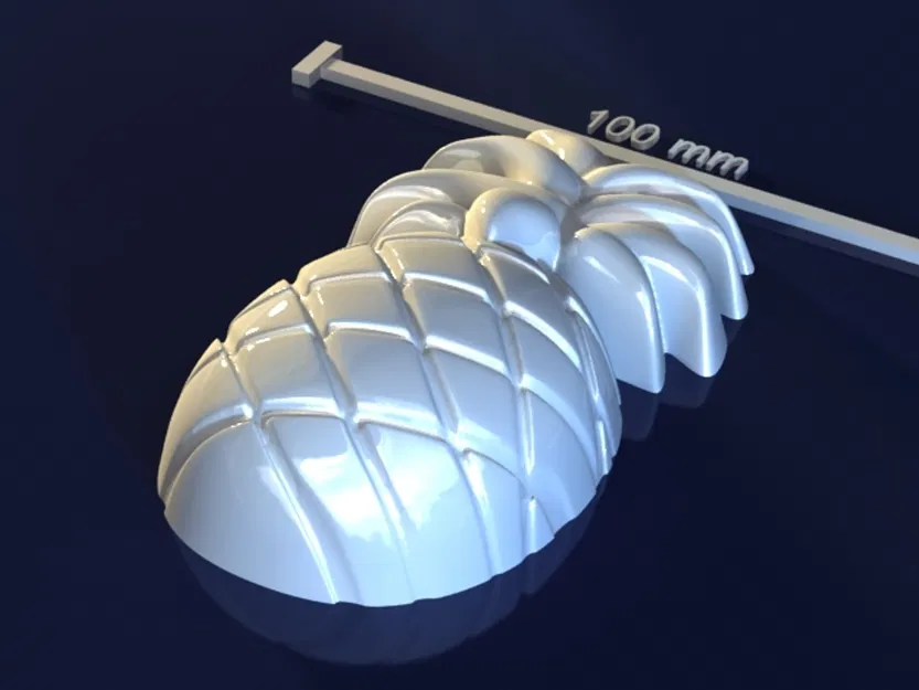 Pineapple_yFvYW – Mẫu 3D khuôn dứa chất lượng cao để 3D print - Image 2