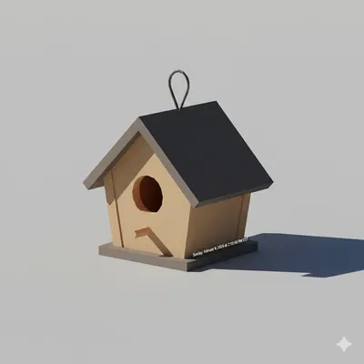 Nhà chim Low Poly (Low Poly Birdhouse)