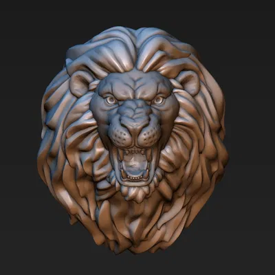Mẫu in 3D Đầu Sư Tử sẵn sàng in (Lion head 3D print ready)