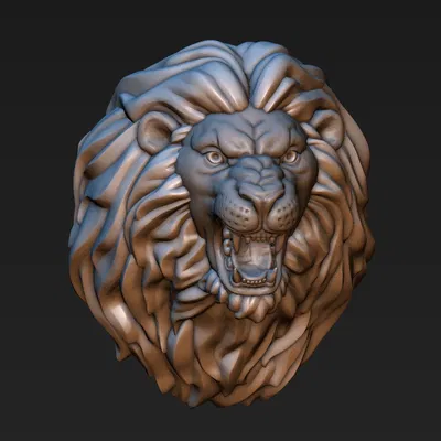 Mẫu in 3D Đầu Sư Tử sẵn sàng in (Lion head 3D print ready)