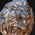 Mẫu in 3D Đầu Sư Tử sẵn sàng in (Lion head 3D print ready) - Thumbnail 4