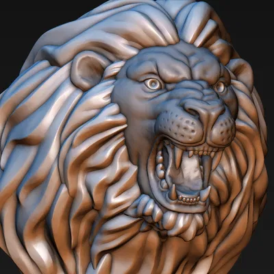 Mẫu in 3D Đầu Sư Tử sẵn sàng in (Lion head 3D print ready)