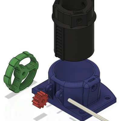 Focuser Rack and Pinion đơn giản cho kính thiên văn Hadley