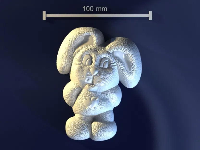 Hare_kJ0GJkJ – Mẫu 3D khuôn thỏ làm xà phòng/socola/nến - Image 1