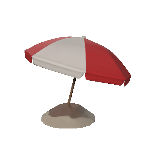 Ô Dù Biển Low Poly