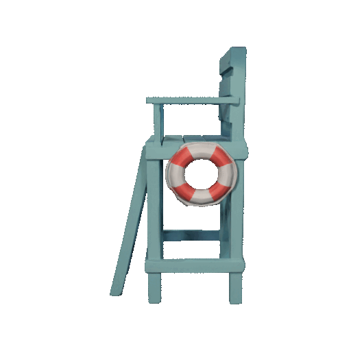 Ghế Cứu Hộ Low Poly (Low Poly Lifeguard Chair) - Image 2
