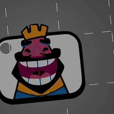 Móc khóa King Laugh Emote (Clash Royale) - File STL in 3D