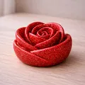 Japandi Rose – Hoa hồng trang trí in 3D với filament glitter đỏ - Thumbnail 1