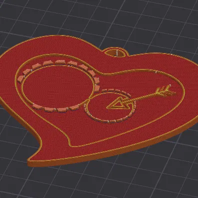 Móc khóa trái tim Valentine (llavero corazon san valentin)