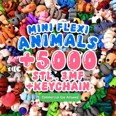 Gói mini Flexi 3MF Bundle: Động vật + Móc khóa (Animals + Keychains)