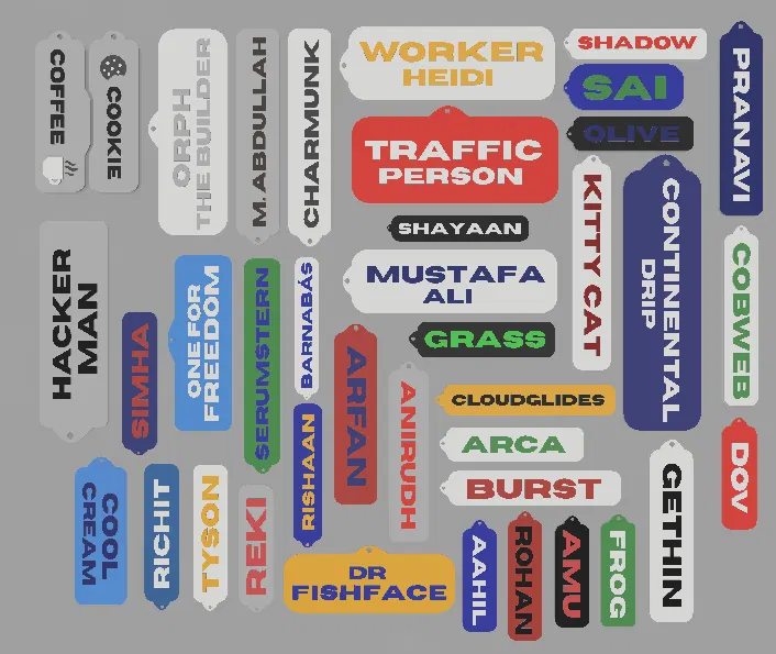 Móc khóa tên Construct (Construct Name Keyrings) - Image 1