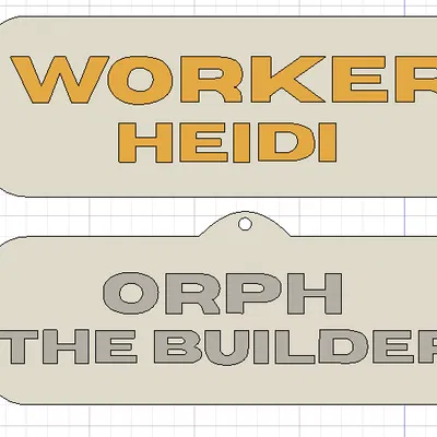 Móc khóa tên Construct (Construct Name Keyrings)