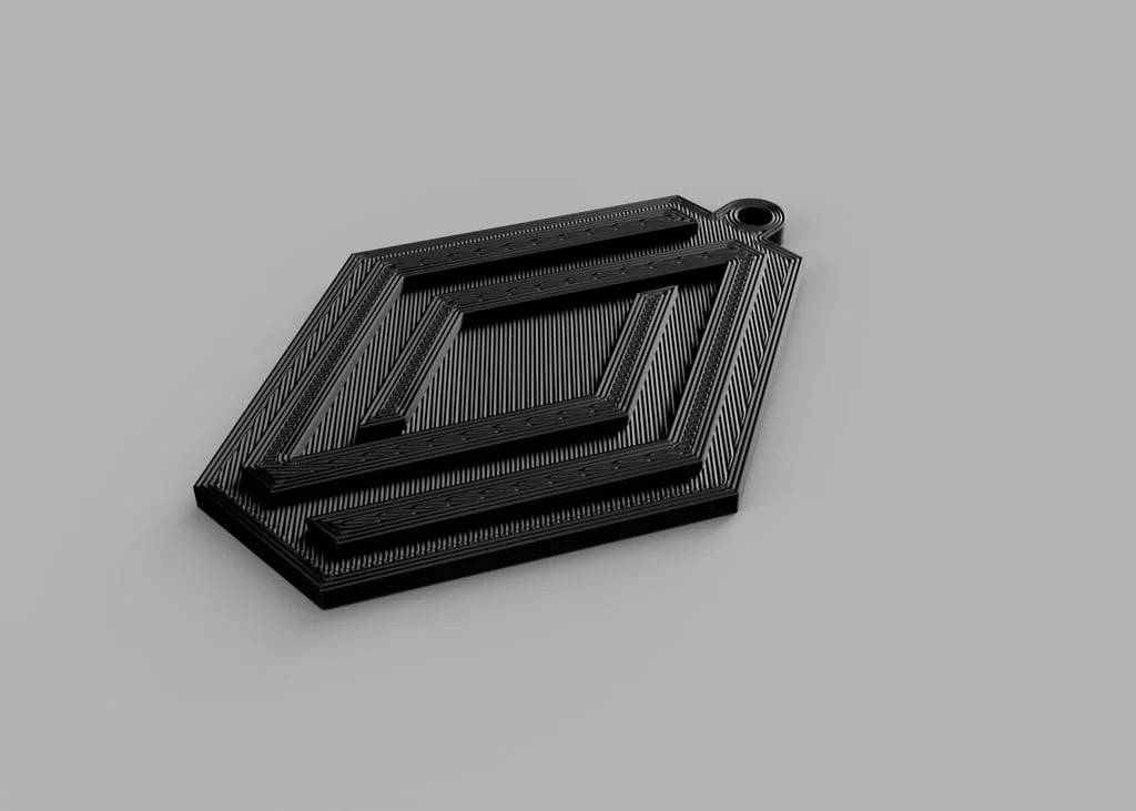 Móc khóa logo Renault mới – Key ring in 3D 1