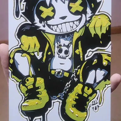 Teddy Toxique (HueForge) – Tranh in đa màu tối & chi tiết