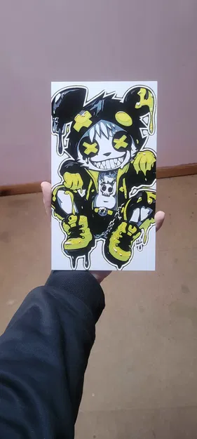 Teddy Toxique (HueForge) – Tranh in đa màu tối & chi tiết - Image 2