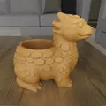 Chậu Trồng Cây Rồng Con Dễ Thương (STL) – Cute Baby Dragon Planter Pot STL - Thumbnail 7