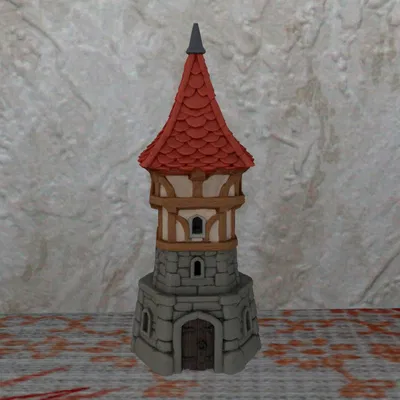 Tháp địa hình wargame nhọn FDM không cần support