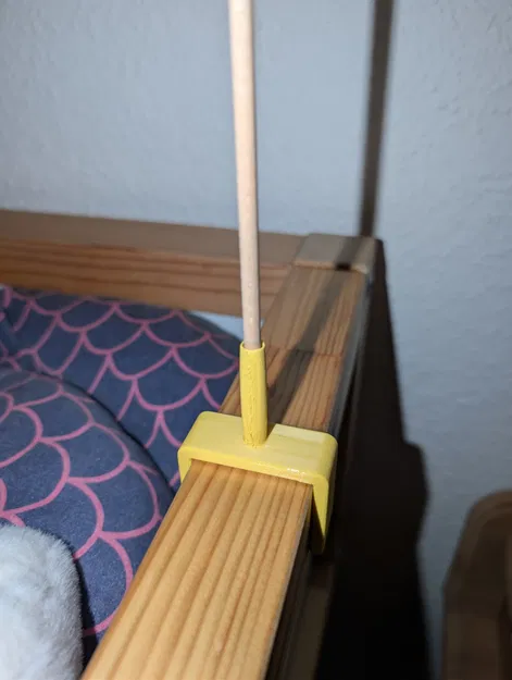 Clip giường IKEA Kura tích hợp ngàm giữ thanh (Rod Holder) - Image 1