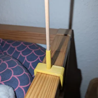 Clip giường IKEA Kura tích hợp ngàm giữ thanh (Rod Holder)