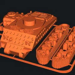 Xe tăng WW2 Mỹ Sherman LEGO MILITARY tương thích LEGO (M4A3 105mm)