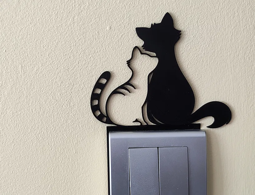 Trang trí công tắc đèn – Mèo 1 - Image 1