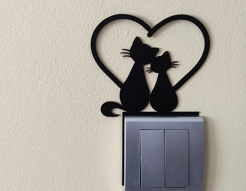 Trang trí công tắc đèn – Mèo 3 (Light Switch Decoration – Cat 3) - Image 1