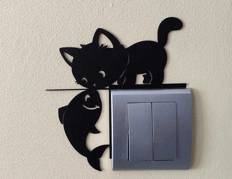 Trang trí công tắc đèn – Mèo 2 - Image 1